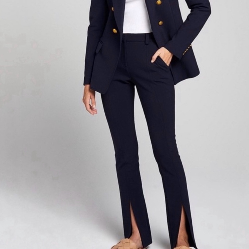 A.L.C Navy Flated Split Pants Wide leg 12